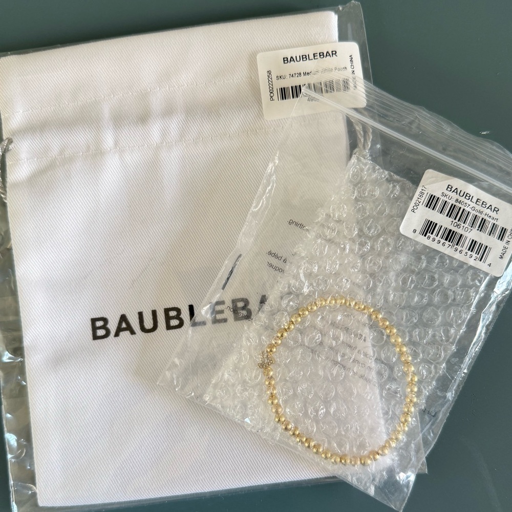 Baublebar | Bead Bracelet With Pavé Heart | NWT | Gold - Picture 2 of 3